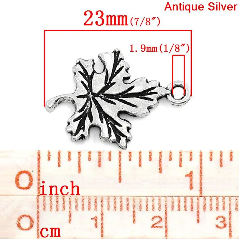 Doreenbeads амулет кулоны листовой серебряный цвет 23x16 5 мм 50 шт (K03106) Иу|pendant|pendant chainpendant