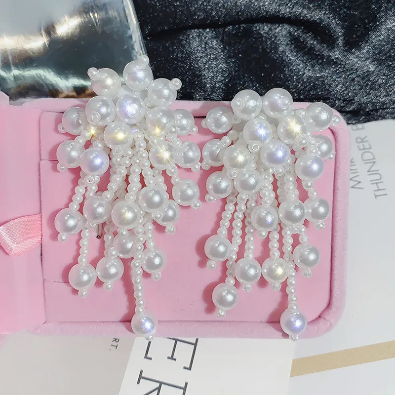 FYUAN, серьги-капли с искусственным жемчугом для женщин, новинка, Bijoux, большие висячие серьги, массивные серьги, ювелирные изделия, подарки