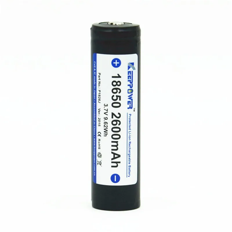 1 шт. Keeppower 18650 2600 мАч 3 7 V 9.62Wh защищенная литий-ионная аккумуляторная батарея