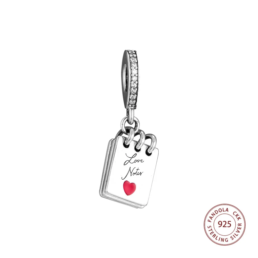 

Fits Original Bracelet Argent 925 Sterling Silver Love Notes Pendant Charms Metal Beads for Jewelry Making Berloques Perles