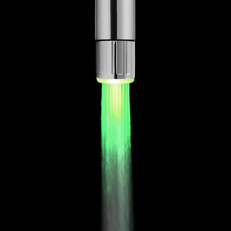7 цветов RGB Светодиодный водопроводный кран из нержавеющей стали для ванной