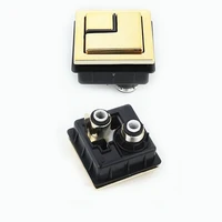 outer top 58x58mm gold color square toilet dual push buttonsuitable for toilet water tank ceramic cover hole 45 56mmj18262