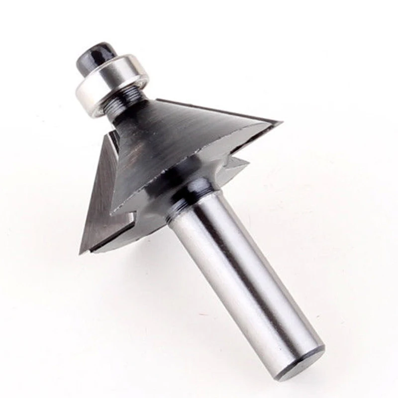 8mm Shank 45 Degree Chamfer Bevel Edging Router Bit Wood Cutting Tool Woodworking Bits|Фреза| |