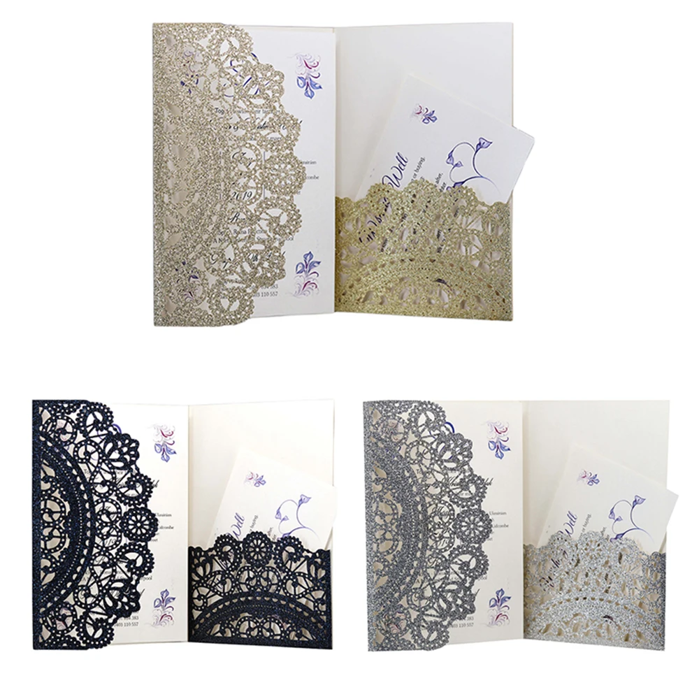 

Жемчужная бумажная 3 вида цветов, новинка 2019, 10 шт., лазерная резка, свадебные пригласительные открытки, набор, поздравительные деловые пригл...