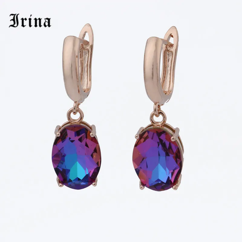 Женские серьги подвески Irina 585 из розового золота ювелирные изделия для