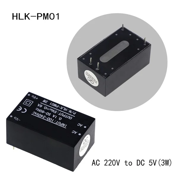 Новый 5 шт. понижающий модуль питания Hlk Pm01 Ac Dc 220 В до бытовой