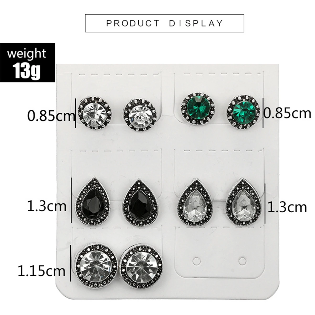 5 пар/компл. Винтаж в богемном стиле стильные серьги гвоздики Капля воды цветок