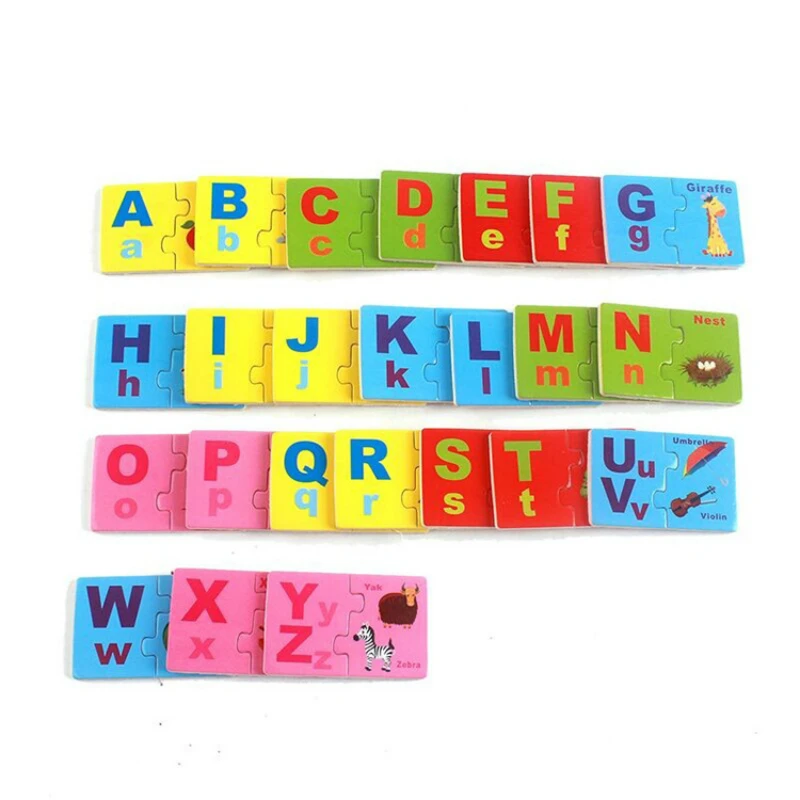 DDWE 26 Английский алфавит буквы Пазлы игрушки Детская Головоломка Игрушка 3d
