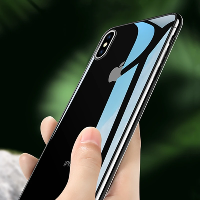 Bakeey прозрачный чехол из закаленного стекла для телефона iPhone XS Max 6D мягкий
