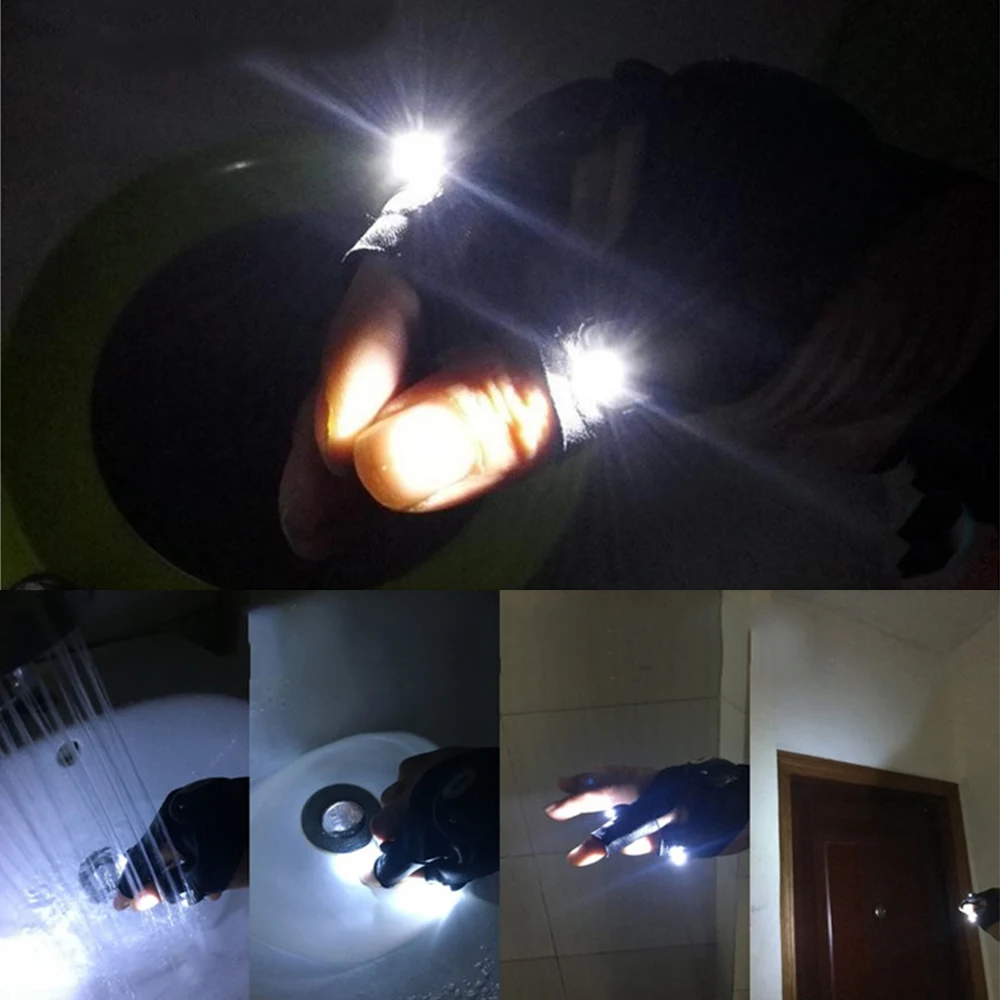 Черный волшебный ремешок для рыбалки на открытом воздухе перчатка без пальцев