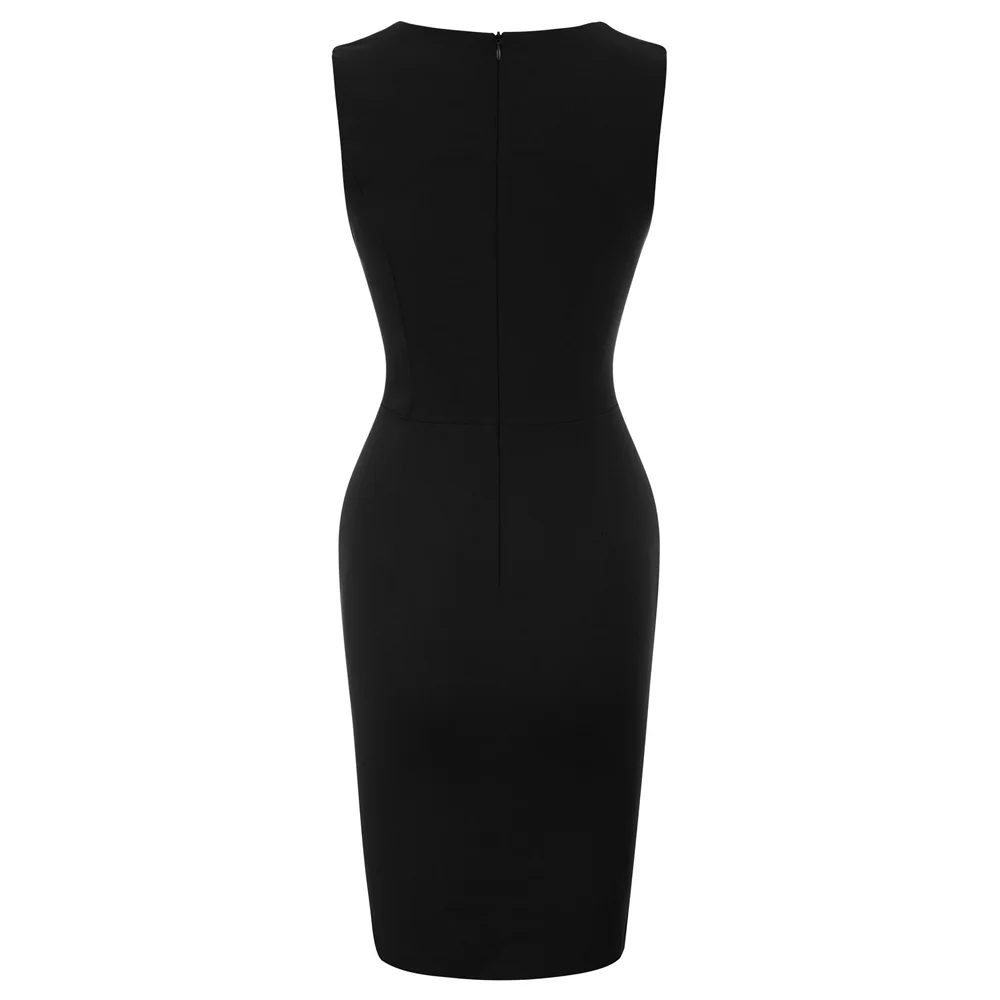 Летнее женское прилегающее платье без рукавов повседневное вечернее с поясом