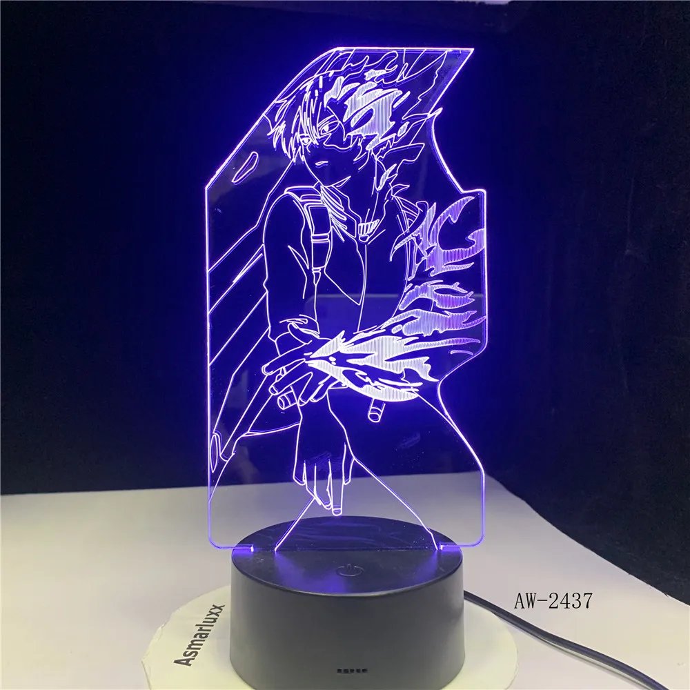 Новый Наруто фигурку Uzumaki 3D светодиодный ночник настольная лампа новинка