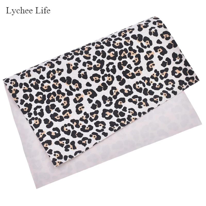 Lychee Life винтажный леопардовый узор искусственная кожа сделай сам ткань изделия