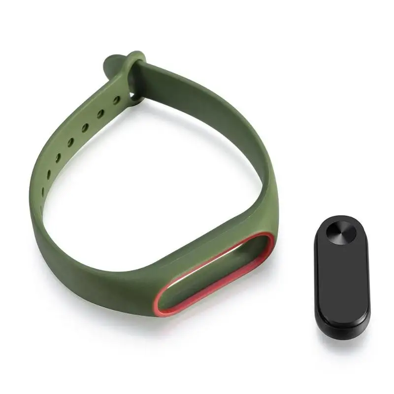 

1Pcs 220mm Double Color Replacement Smart Bracelet Strap For Xiaomi Mi Band 2 Smart Watch Band Strap Wristband For Miband 2 Hot