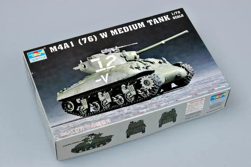 

Резервуар Trumpeter 1/72, 07222, M4A1(76) Вт, средний