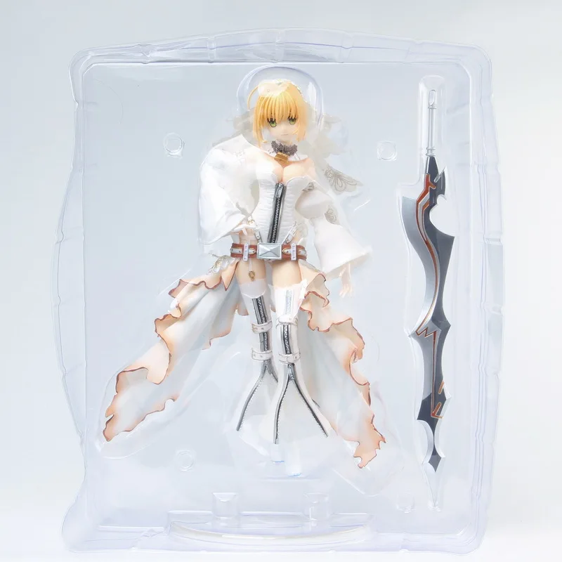 Экшн фигурки из аниме FGO Fate Grand Order Saber свадебное белое платье ПВХ героев игрушки
