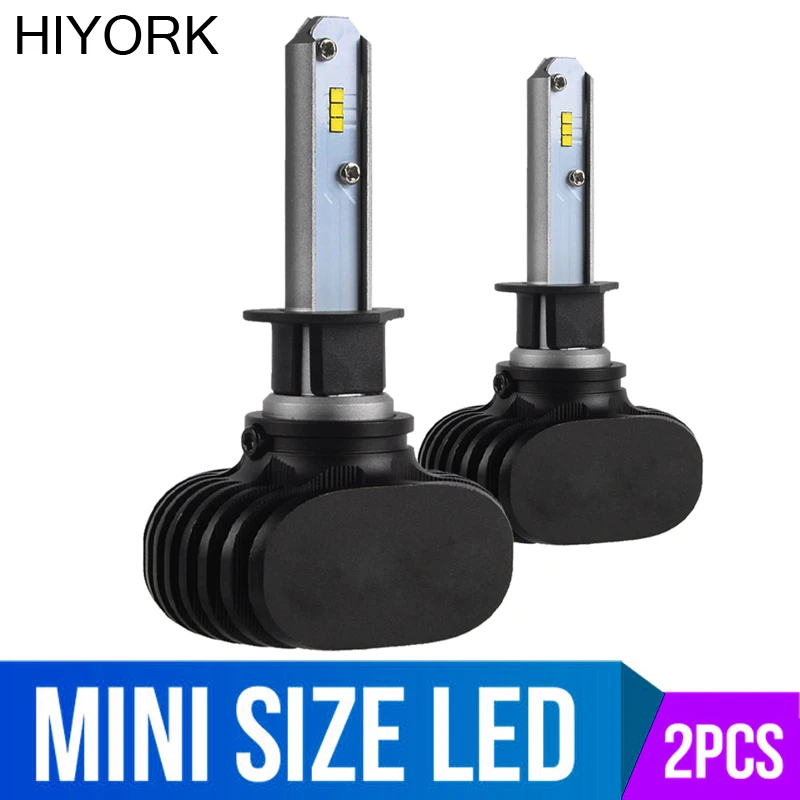 Hiyork 2 шт. S1 H27 881 HB3 HB4 12 в 50 Вт H1 H3 Автомобильные фары CSP H8 H11 лампы H4 Led H7 для авто 8000LM