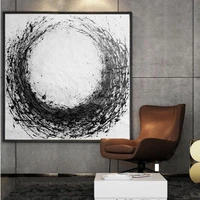 artist art high quality modern black and white oil painting on canvas 100hand painted large size abstract oil painting
