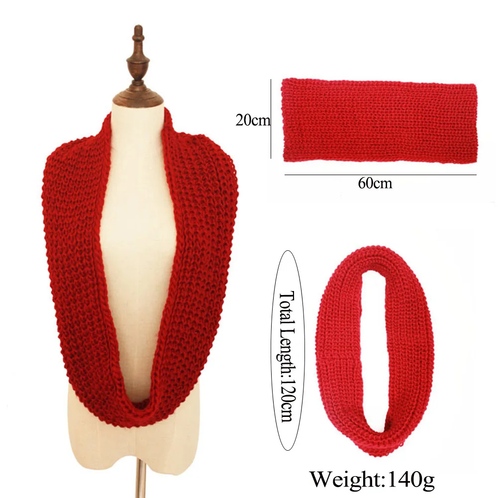 YJSFG домашний мужской женский шарф кольцо Зимний Теплый Бесконечность 2 круглый