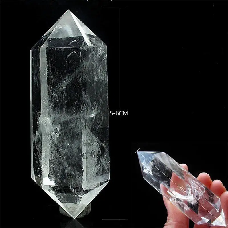 

Natural White Fluorite Crystal Quartz Crystal Stone Point Healing Hexagonal Wand Treatment Stone #CO