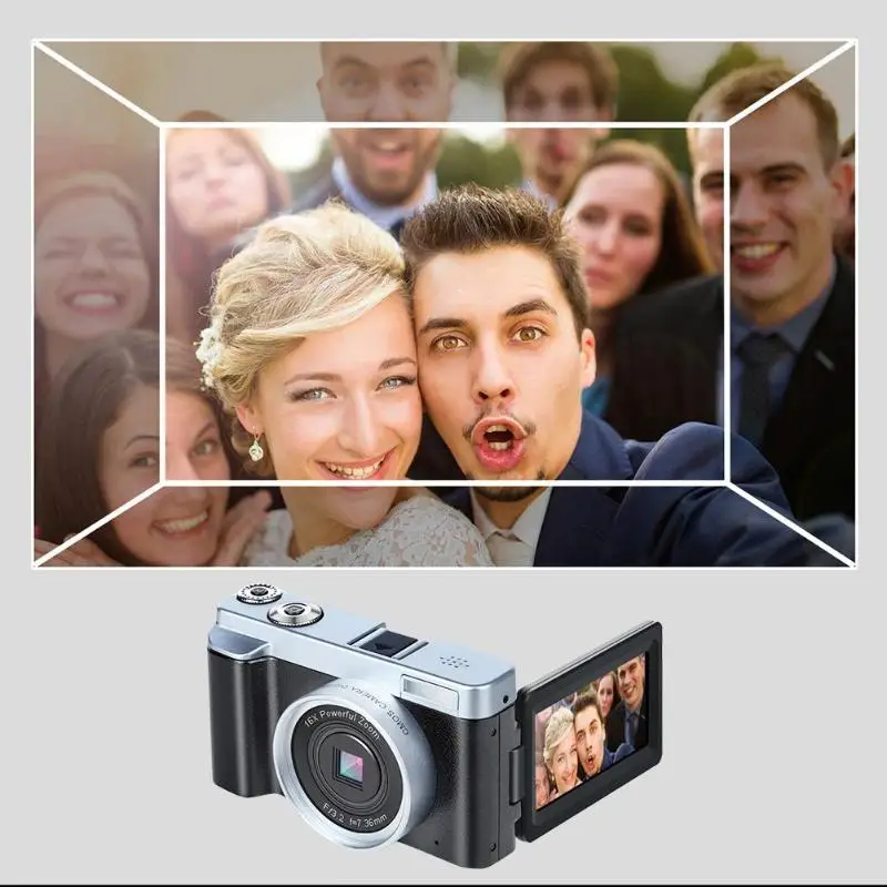 3 дюймовый ЖК дисплей Экран P12 флип Беспроводной WI FI Full HD 1080P 24MP 16X зум цифровая