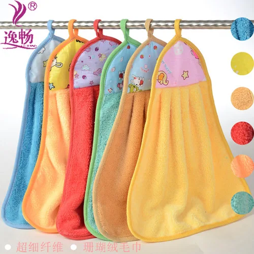 Коралловый бархат принадлежности для ванной комнаты мягкое полотенце для рук впитывающая салфетка для посуды висячая Безворсовая Ткань кухонные аксессуары