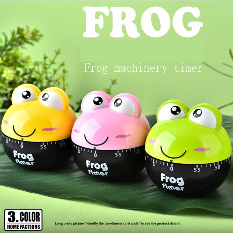 

3 вида цветов ABS пластик кухонный таймер для приготовления пищи Милая лягушка идеальное качество домашнее украшение таймер для новоселья-по...