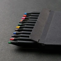 noverty high quality 12 colors black wood pencil set drawing painting stationery art color pencil school supplies 05406
