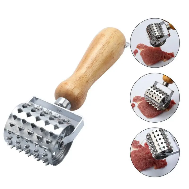 Wooden Handle Stainless Steel Steak Hammer Meat For As Picture Kitchen Home |