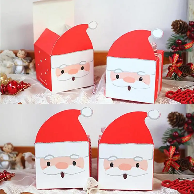 Нежная Рождественская коробка конфет подарочные коробки печенья сумка елка