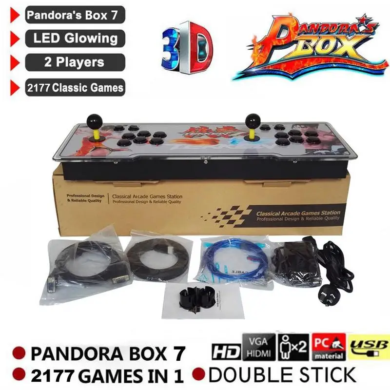 2177 в 1 3D игровая консоль Pandora's Key 7 Box Retro аркадная 1080P машина для мини аркадных