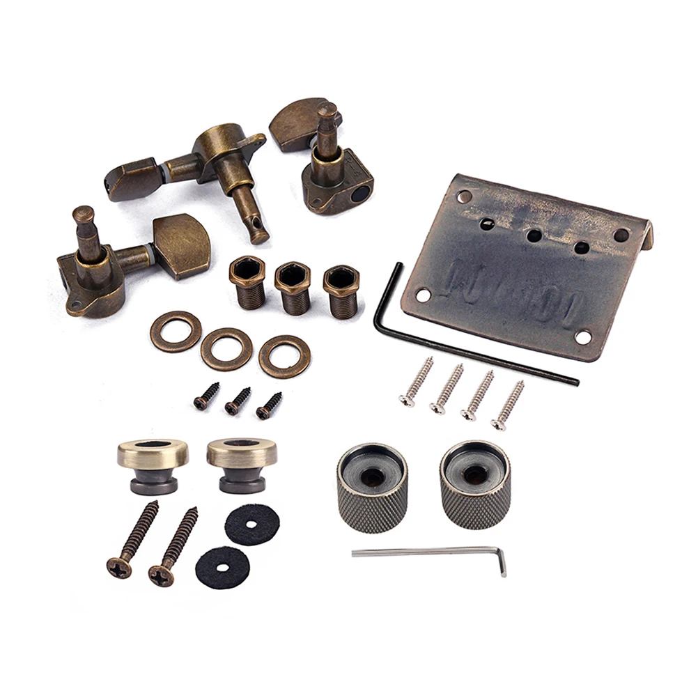 Бронзовый Тройной мост с 3 фиксированными струнами не-тромоло Hardtail Мост 2