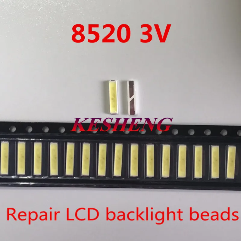 200 шт на Телевизор LED retroilluminate Applicazioni TV Retroilluminazione a 0 4 W 3 V 8520 Bianco freddo EVERLIGHT 62
