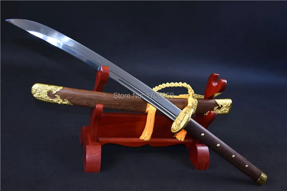 Китайский KungFu Broadsword Dao меч полный Tang T1095 Высокоуглеродистая сталь острый династии