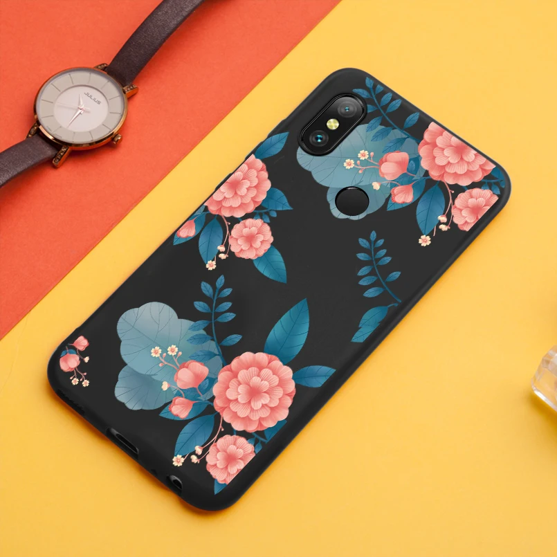 Силиконовый чехол для Xiaomi Redmi Note 6 Pro 5 Plus цветочный растительный Mi A2 Lite роскошный |