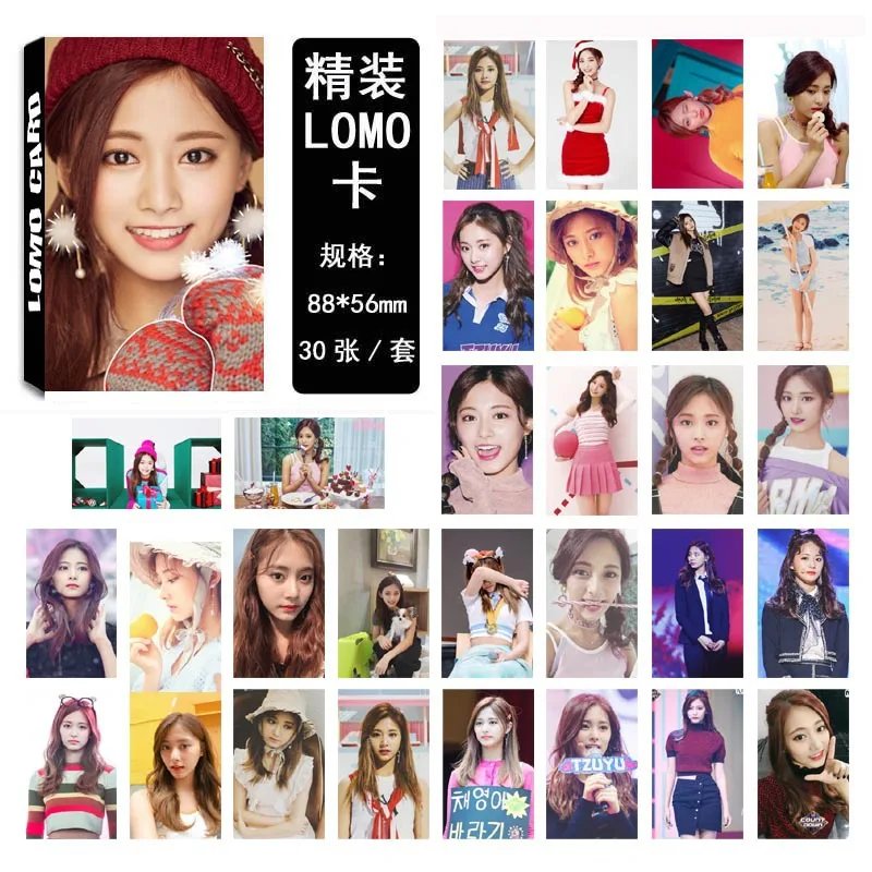 30 шт./компл. KPOP дважды Tzuyu один 03 альбом HD фото карты ПВХ самодельные LOMO фотокарты |