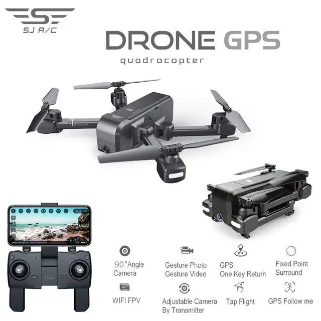 Квадрокоптер LeadingStar SJRC Z5 с HD 1080P камерой GPS Дрон Wi Fi FPV удержание высоты режим