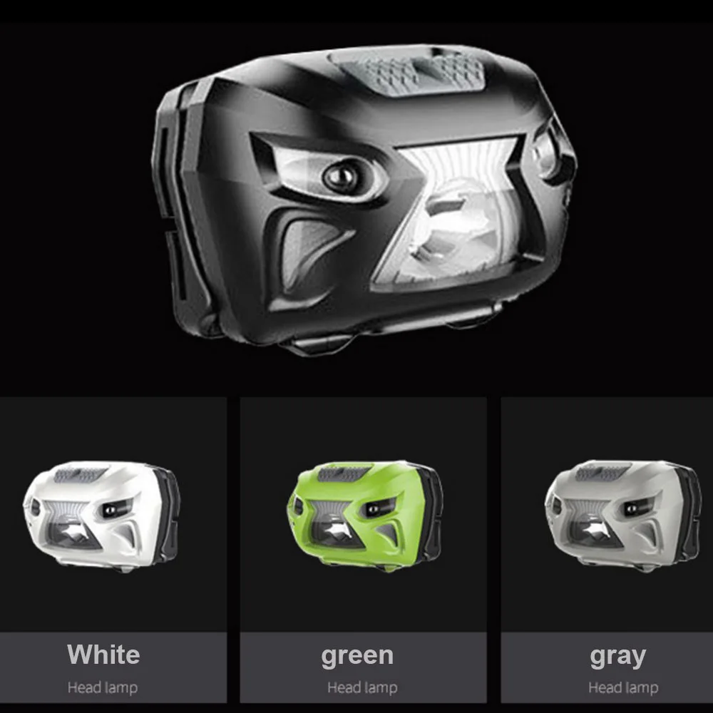 Индукционный налобный фонарь с USB-зарядкой и датчиком движения велосипедный для