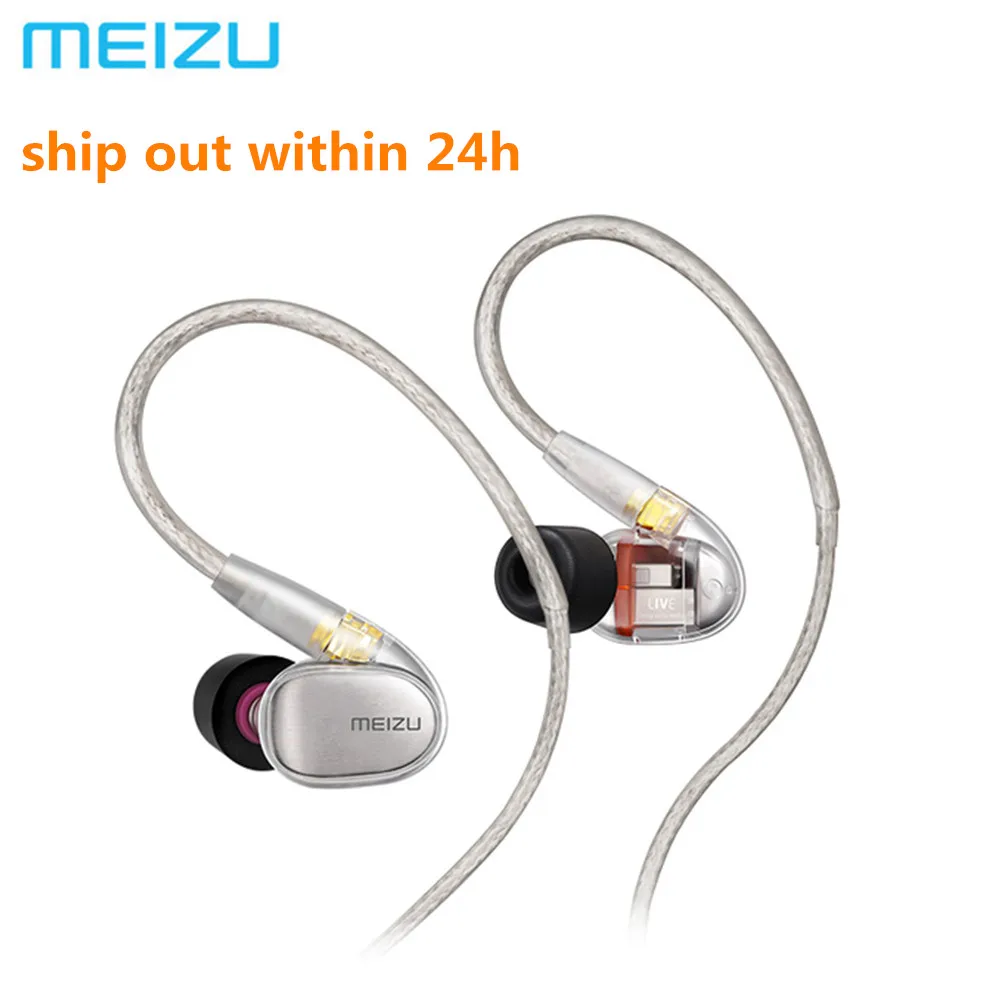 MEIZU LIVE Quad High-Definition Micro драйверы проводные динамические стерео-наушники спортивные