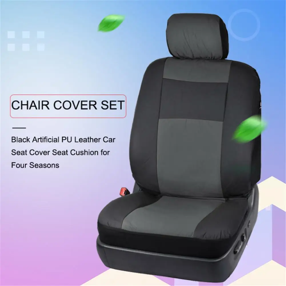 

Universal Black Artificial PU Leather Car Seat Cover Seat Cushion For Four Seasons ,brand New Car Seat Cushions For Most Cars