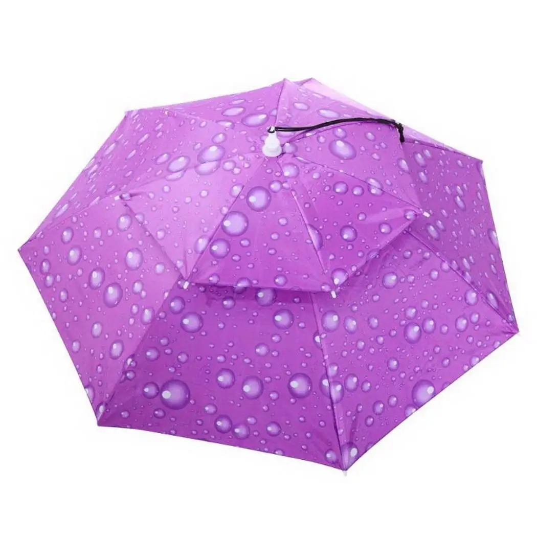 Portable Double-layer Breathable Anti-UV Waterproof Sunscreen Umbrella Elastic Band Adults Summer Cap Outdoor | Спорт и развлечения