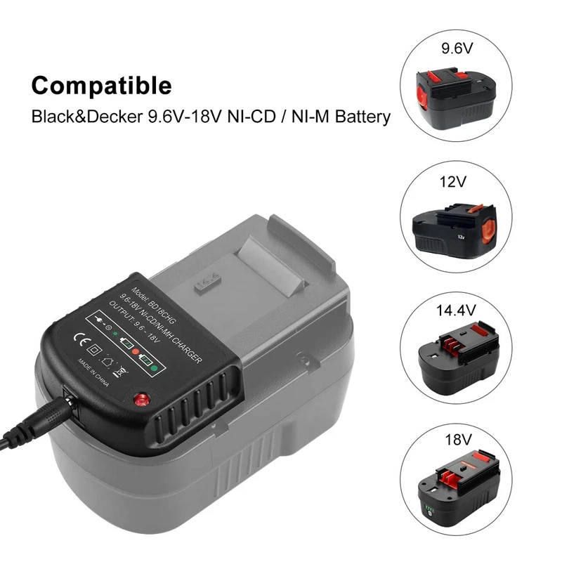 -Многовольтовое зарядное устройство для Black &amp ampDecker Ni-Cd Ni- Battery Hpb18-Ope Hpb12 Hpb14 Fsb14 Fsb18