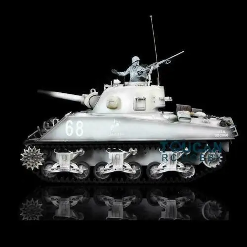 2 4G Heng Long 1/16 Snow TK 6 0 S инфракрасная боевая система пластик M4A3 Sherman RTR RC Танк 3898 сталь