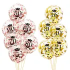 ZLJQ 5 шт. 30 40 50 с днем рождения, розовое золото, фотоэлемент 16 18 21 60 70 лет, для взрослых и детей