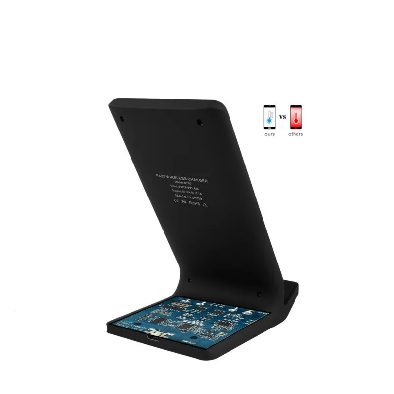 Беспроводное зарядное устройство 10 Вт Qi для iPhone X XS XR 8 Plus подставка быстрой