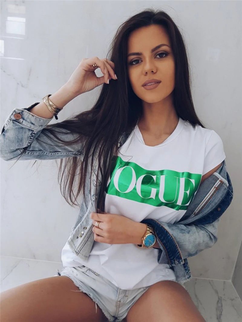 S XL летняя футболка для женщин Новое поступление модная с буквенным принтом
