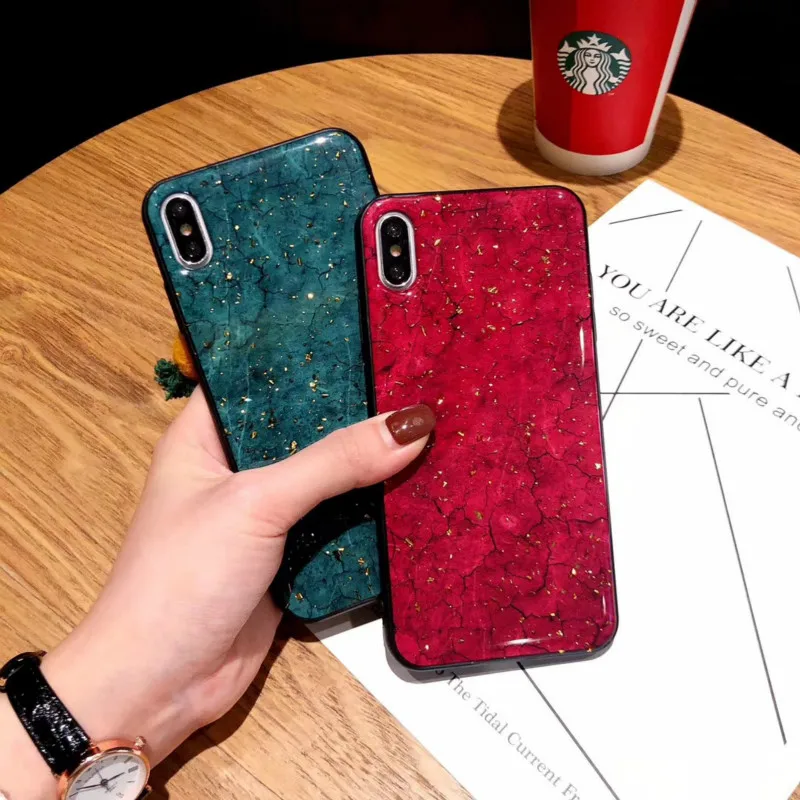 Fashion Concise Marble Stripe phone case for iphone6 6s 6plus 7 7plus 8 8plus anti knock matte plain iphoneX XS MAX XR cover |