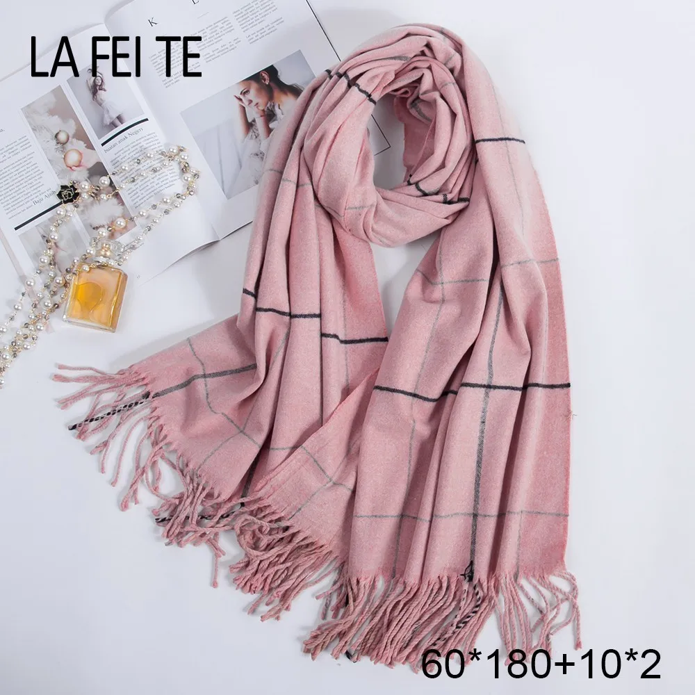 

Winter Long Cashmere Scarf Women Pashmina Shawls Men's Crinkle Hijab Stoles Female Snood Warm Blanket Women Scarf For Ladies