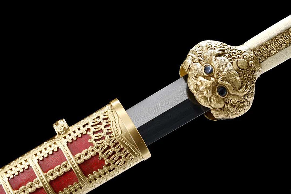 Classical Yongle sword lFully Hand-made Ming Dynasty Sword Damascus Folded Steel Polished Collection | Дом и сад