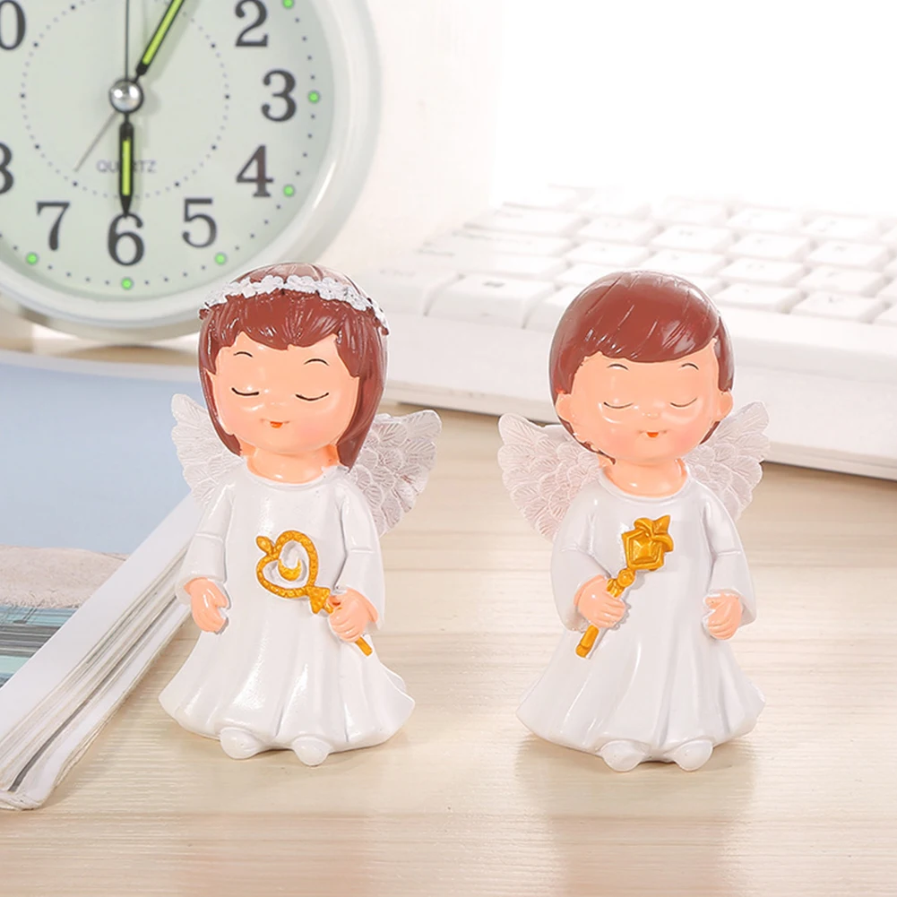 Angel Cherubs 2 шт. стоячий орнамент для херувима подарок бабушке смоляная статуя